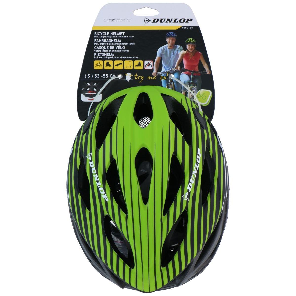 Reguliuojamas dviračių šalmas Dunlop žalias