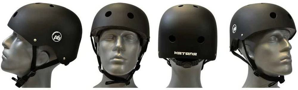 RIEDLENTININKO ŠALMAS KASK SKATE KATANA Juodas D.L ENERO PRO 1015446