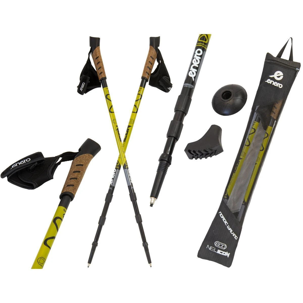 nordic walking lazdos su dėklu enero newicon