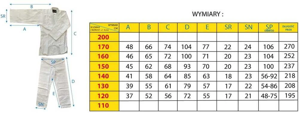 kimono enero judo 160 cm mėlyna