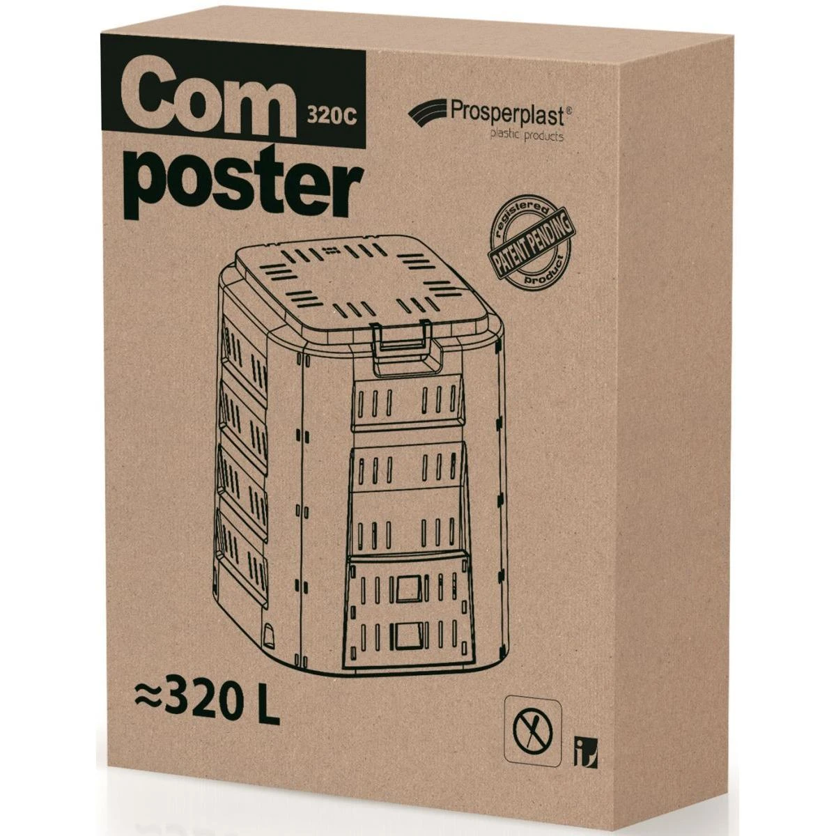 Prosperplast Compogreen komposto dėžė, 320L