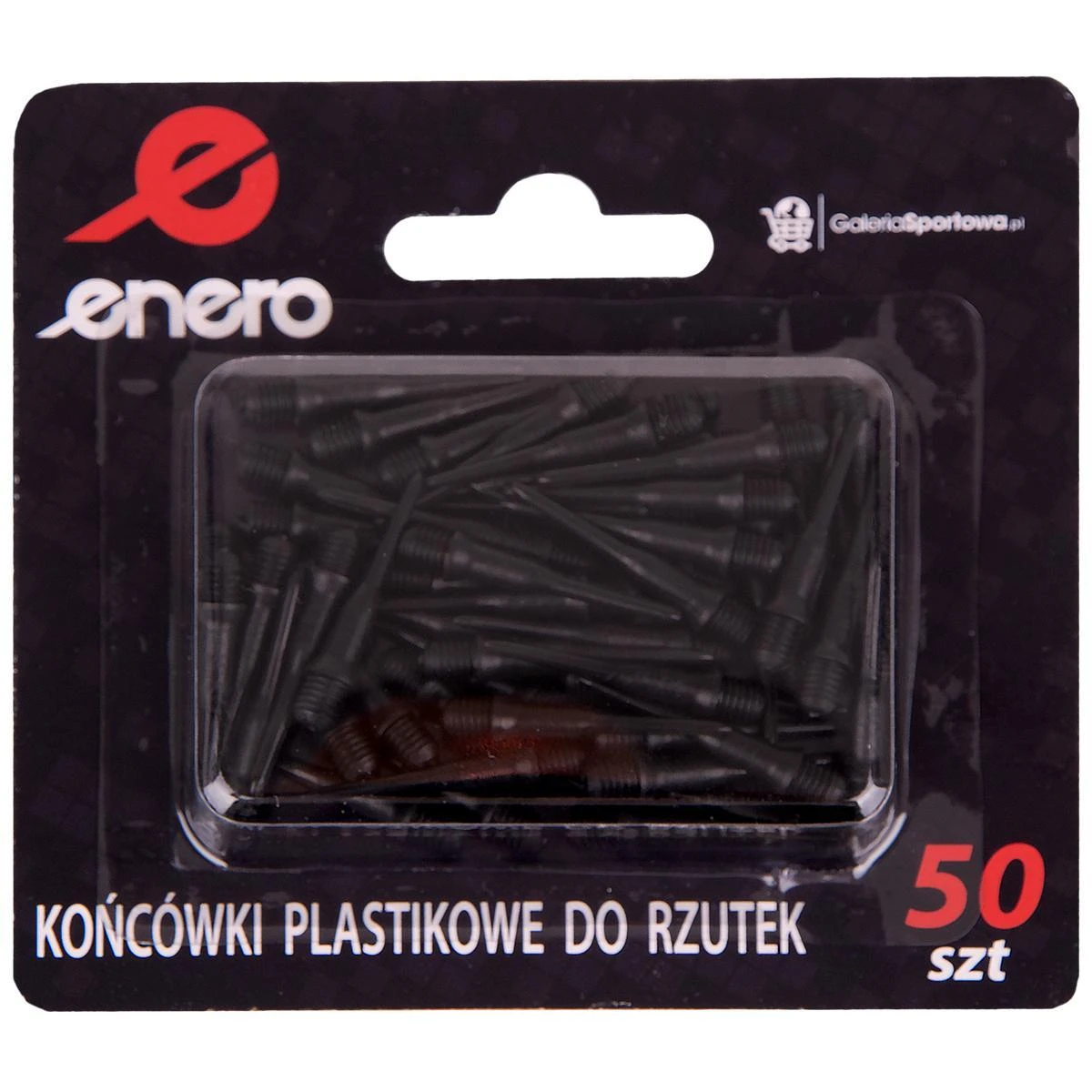 Plastikinių atsarginių strėlyčių antgaliai Enero 50 vnt. juodi