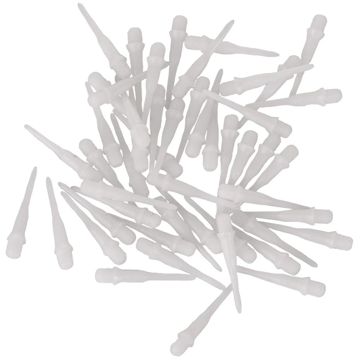 Enero Plastikiniai smiginio antgaliai, 50 vnt, balti