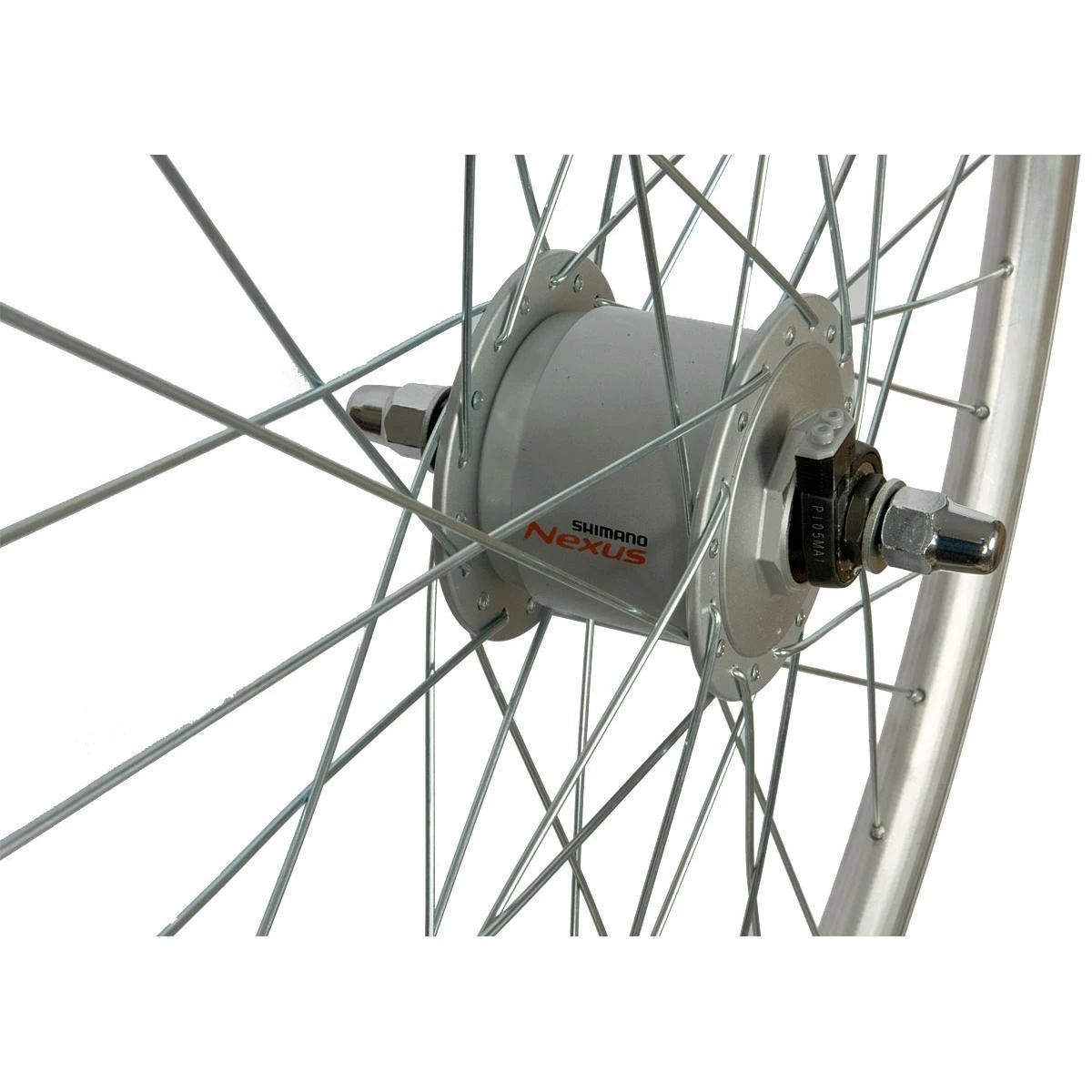 28 colių priekinis ratas su Shimano stebule