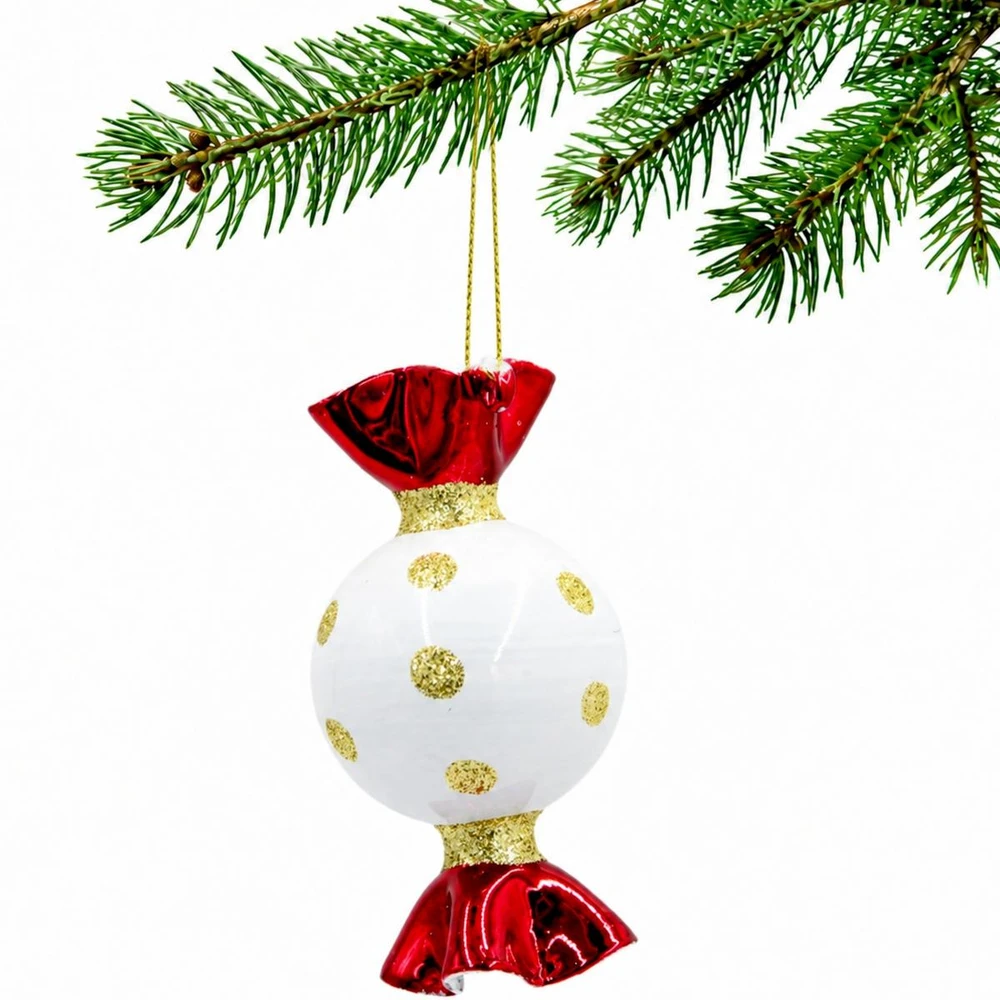 KOOPMAN BOMBKA FORMÓWKA SZKLANA CUKIEREK 10CM KROPKI