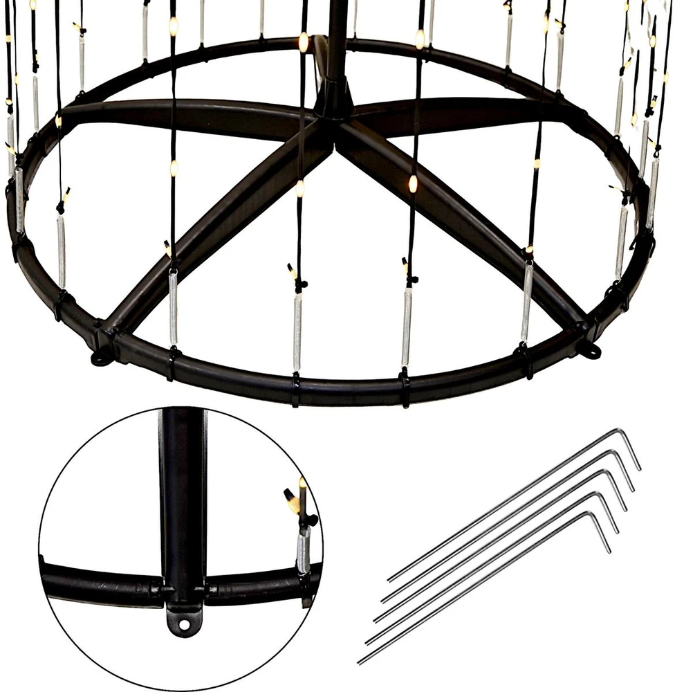Koopman Choinka dekoracyjna 370LED super ciepły balta 210CM juodas