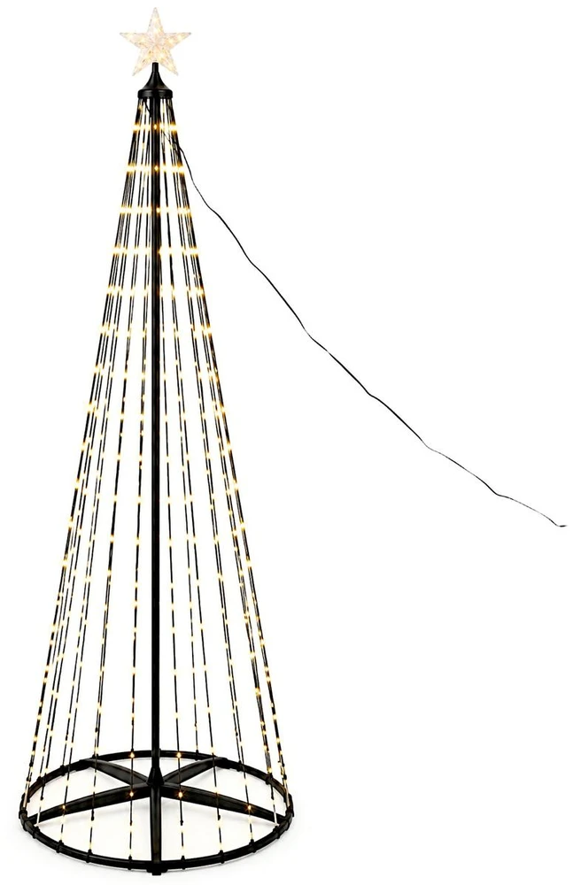 Koopman Choinka dekoracyjna 370LED super ciepły balta 210CM juodas