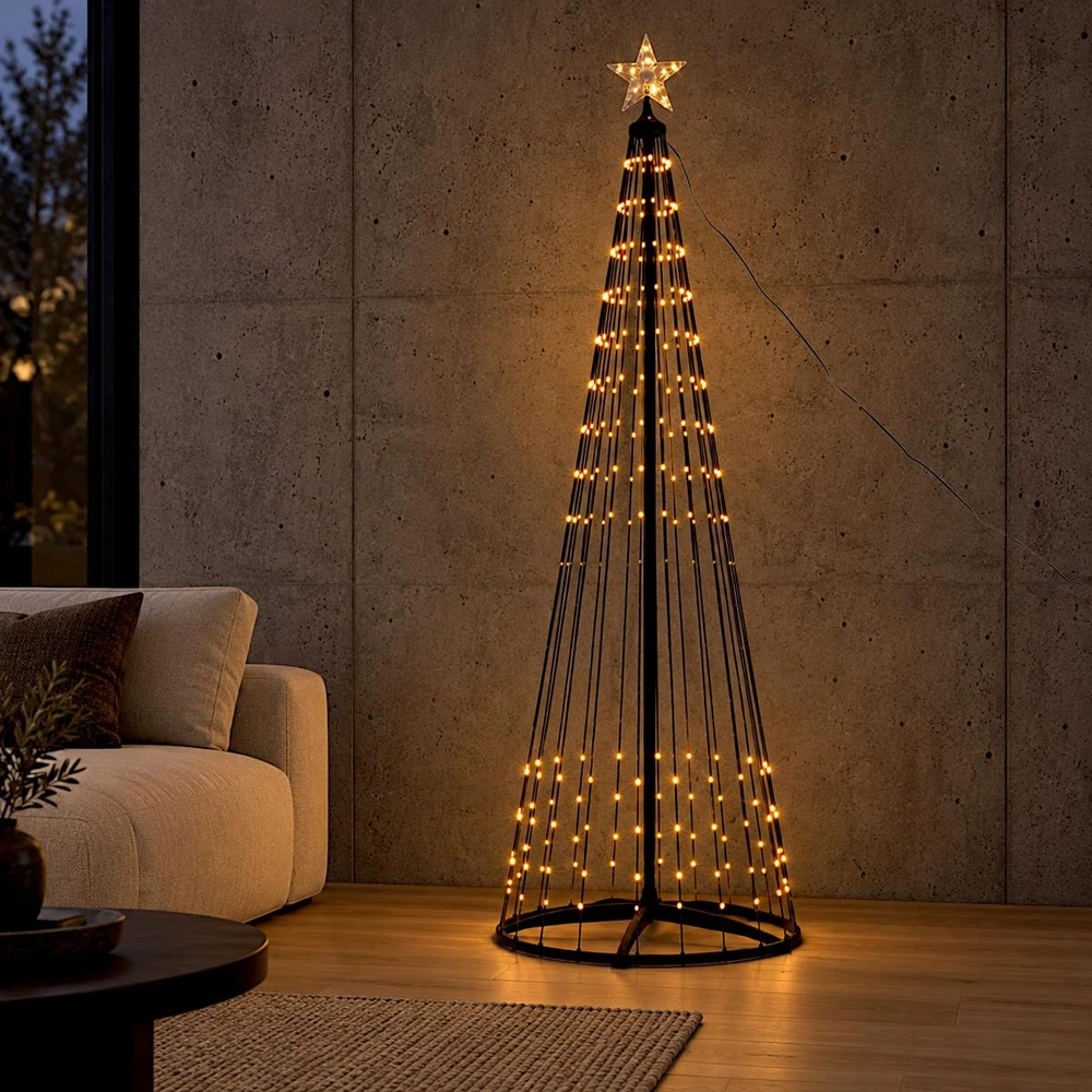 Koopman Choinka dekoracyjna 370LED super ciepły balta 210CM juodas