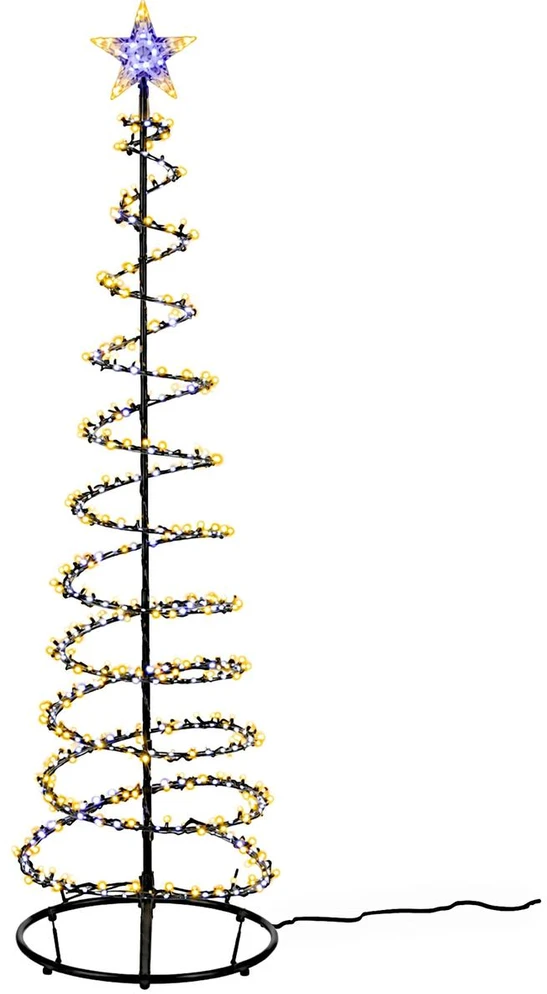 Koopman Choinka dekoracyjna 756LED Waterfall 210CM juodas