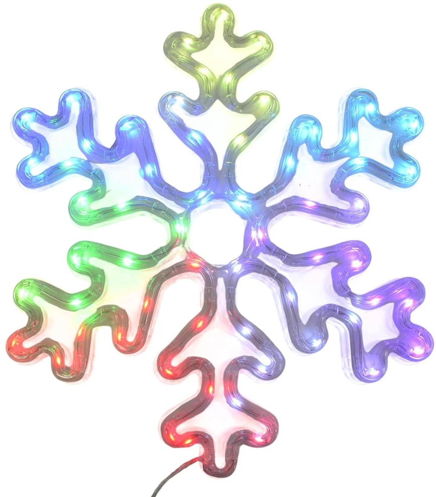 KOOPMAN DEKORACINĖ PAKABINAMA SNIEGUOLĖ 31,5 x 36 CM 60LED RGB SU LAIKMAČIU USB