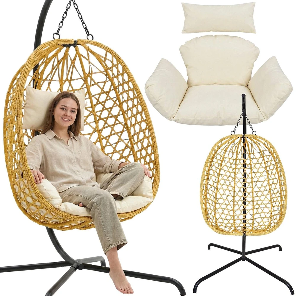 KOOPMAN kabanti pakabinamasis fotelis 105x195 cm ruda