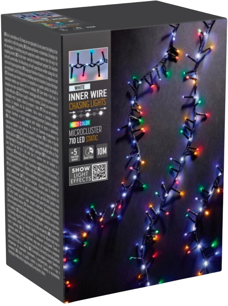 KOOPMAN Kalėdinės lemputės 710 LED baltos/spalvotos