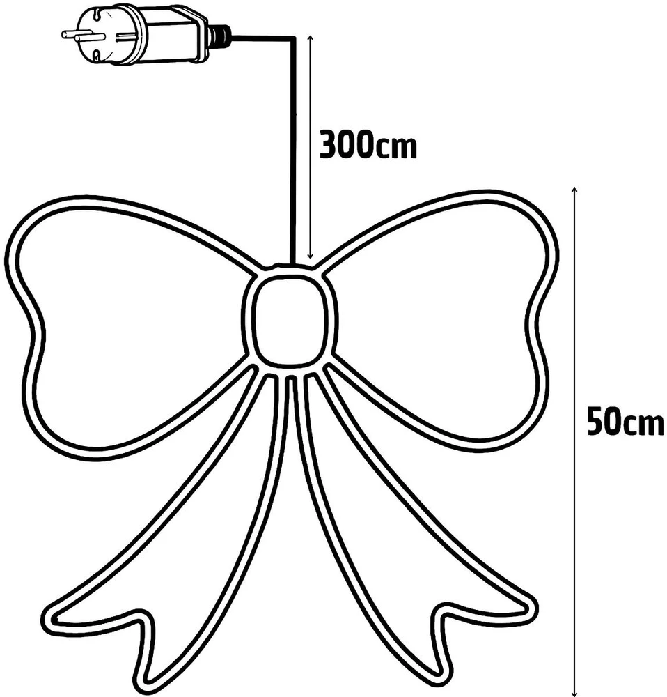 KOOPMAN DEKORACINIS KASPINAS 55CM RAUDONAS 120 LED 169793