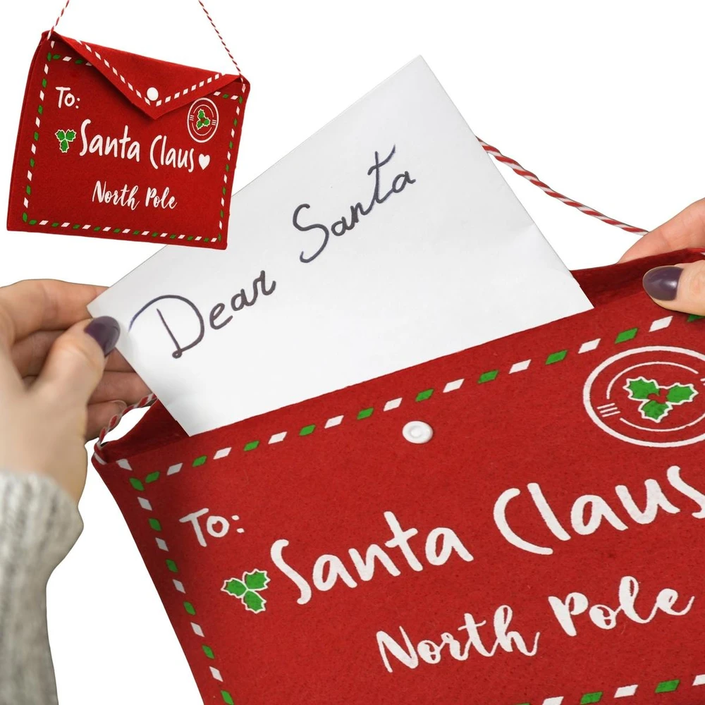 KOOPMAN KALĖDINIS VOKAS LAIŠKUI KALĖDŲ SENELIUI IŠ VELTO 26x16CM SANTA CLAUS 544637