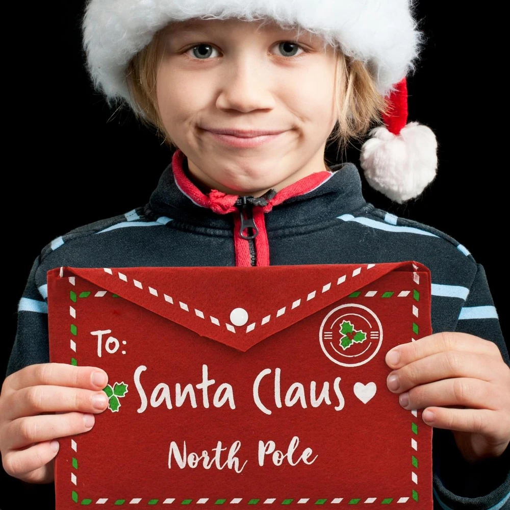 KOOPMAN KALĖDINIS VOKAS LAIŠKUI KALĖDŲ SENELIUI IŠ VELTO 26x16CM SANTA CLAUS 544637