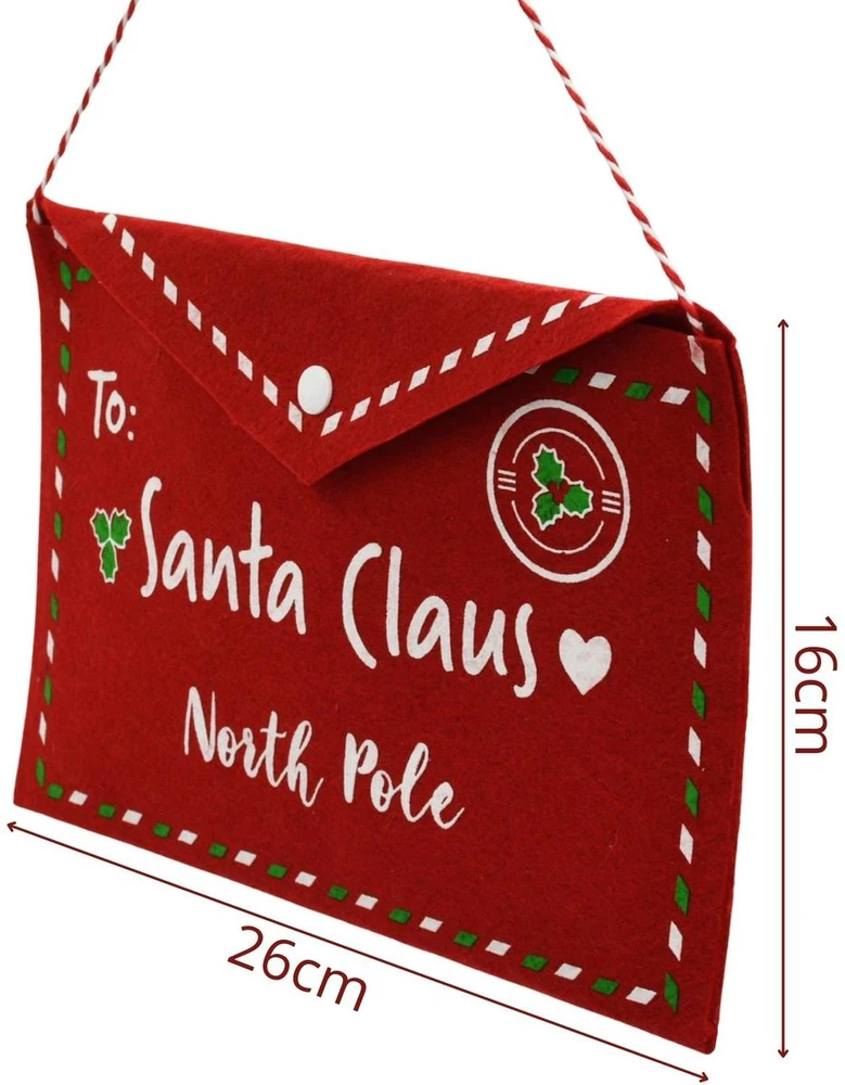 KOOPMAN KALĖDINIS VOKAS LAIŠKUI KALĖDŲ SENELIUI IŠ VELTO 26x16CM SANTA CLAUS 544637