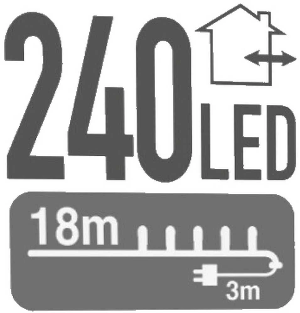 Christmas Decoration KALĖDINĖS LEMPUTĖS GIRLIANDA 240 LED SU LAIKMAČIU MULTICOLOR 809580