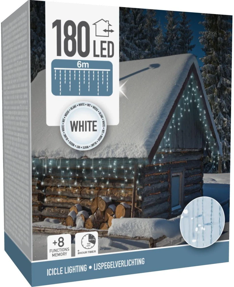 KOOPMAN Kalėdinės lemputės užuolaidos 180 LED