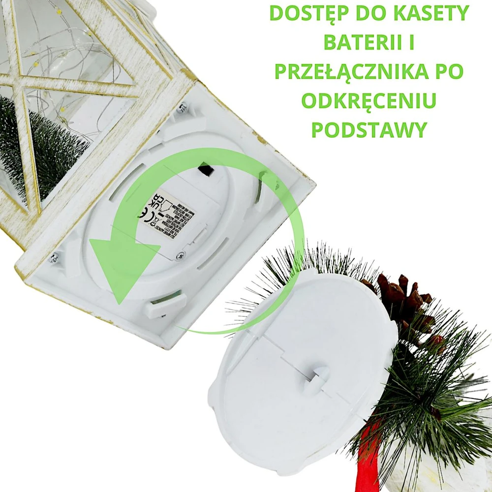 Dekoracja świąteczna Koopman Latarnia lampion dekoracyjny wys: 48CM - Bałwan