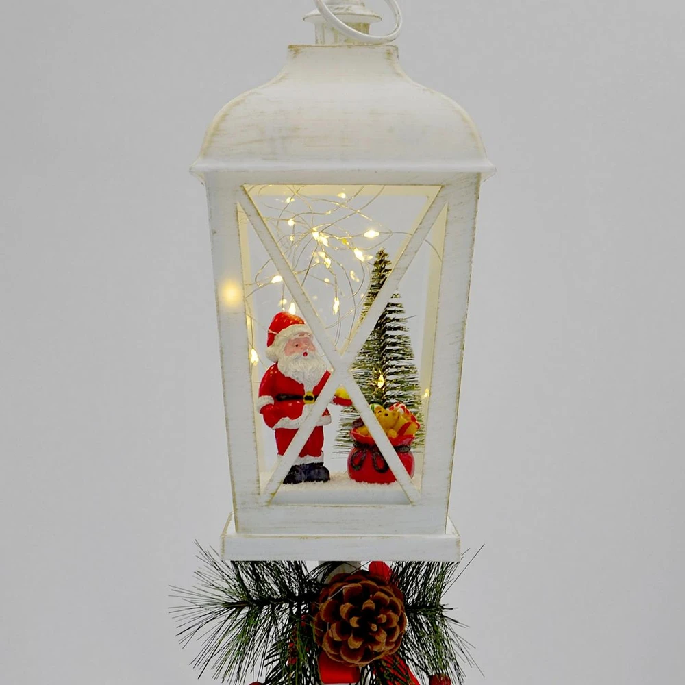 Dekoracja świąteczna Koopman Latarnia lampion dekoracyjny wys: 48CM - Mikołaj