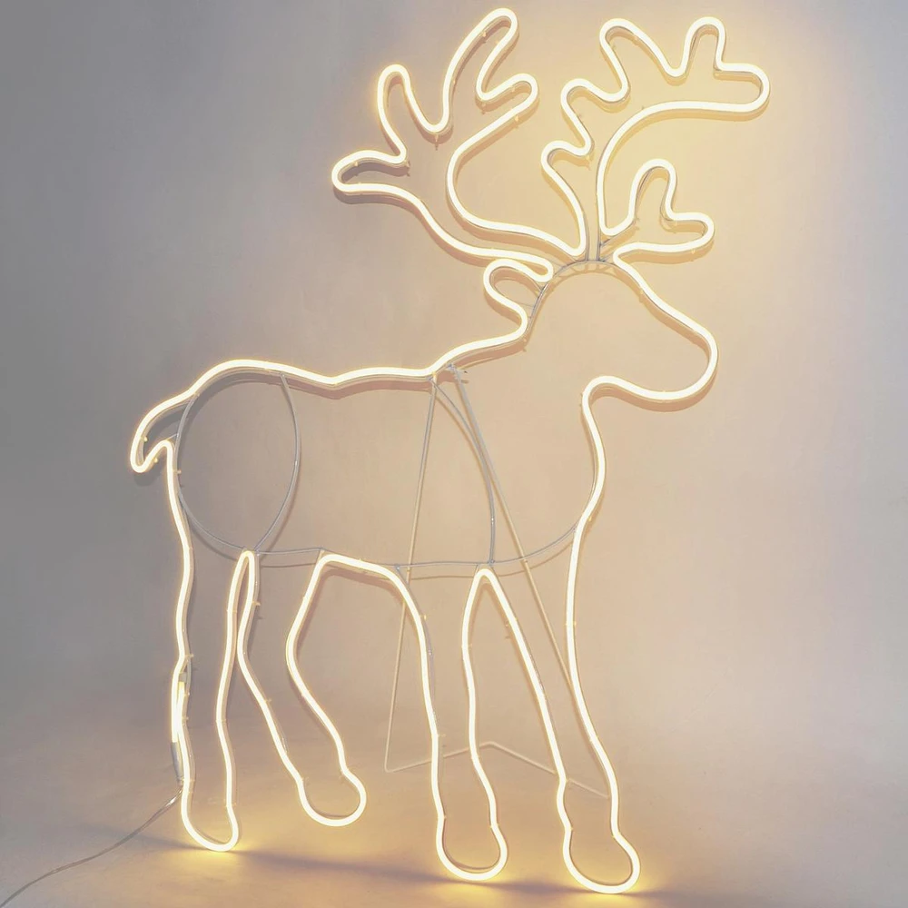KOOPMAN LED kalėdinė dekoracija, elnias, 100 x 80 cm
