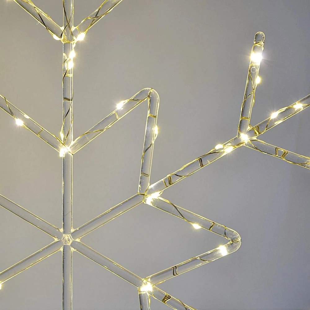 KOOPMAN Dekoracja świąteczna Christmas decoration Płatek śniegu dekoracyjny wiszący 120LED ciepły balta