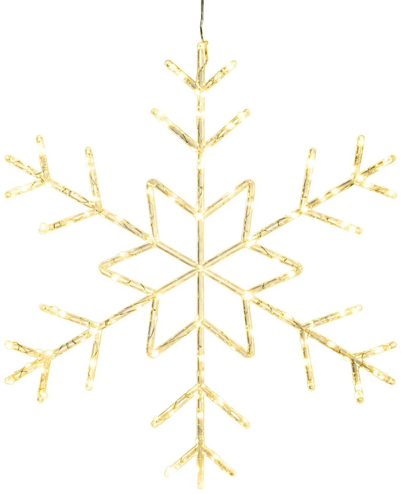 KOOPMAN Dekoracja świąteczna Christmas decoration Płatek śniegu dekoracyjny wiszący 120LED ciepły balta