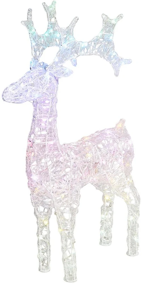 KOOPMAN Šiaurės elnio dekoracija 75 cm 80 LED
