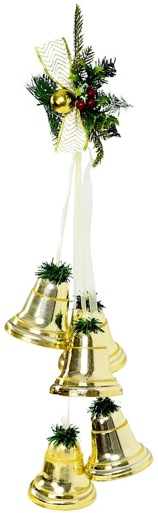 KOOPMAN Dekoracja świąteczna Party Deco Stroik dekoracyjny dzwoniki Dł. 71CM Champagne