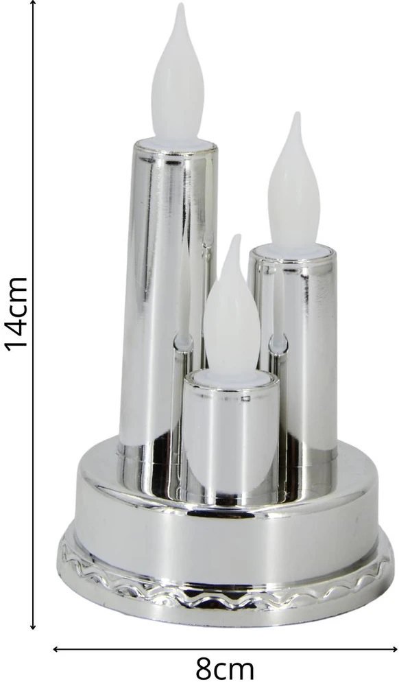 KOOPMAN baterijomis maitinama LED žvakė su laikmačio žibinto įdėklu, 14 cm