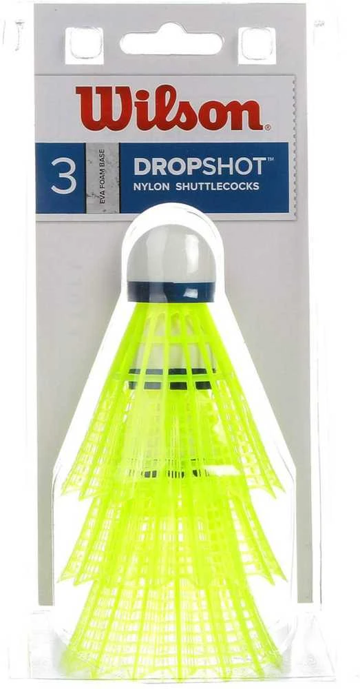 WILSON WILSON DROPSHOT 3 CLAMSHEL badmintono plunksnelės (3 vnt.)
