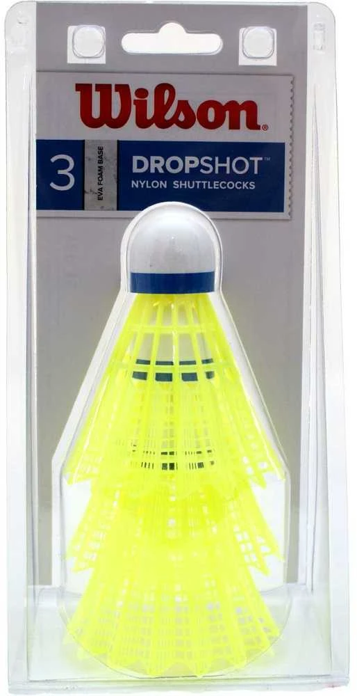 WILSON WILSON DROPSHOT 3 CLAMSHEL badmintono plunksnelės (3 vnt.)