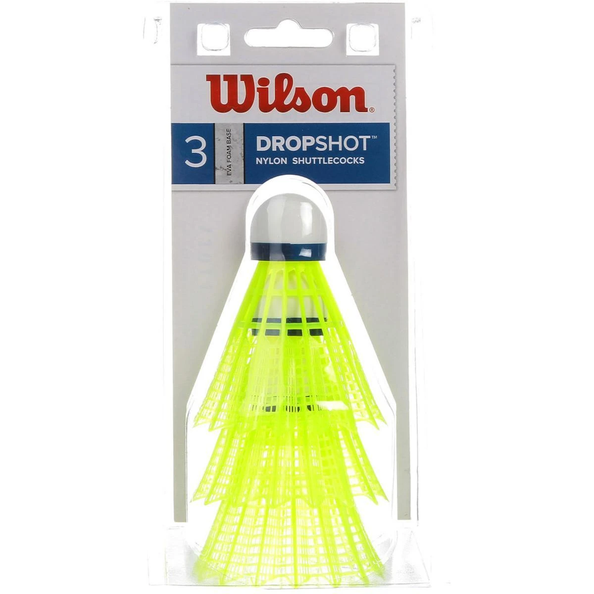 Wilson Dropshot skaidri pakuotė su 3 nailoninėmis plunksnelėmis