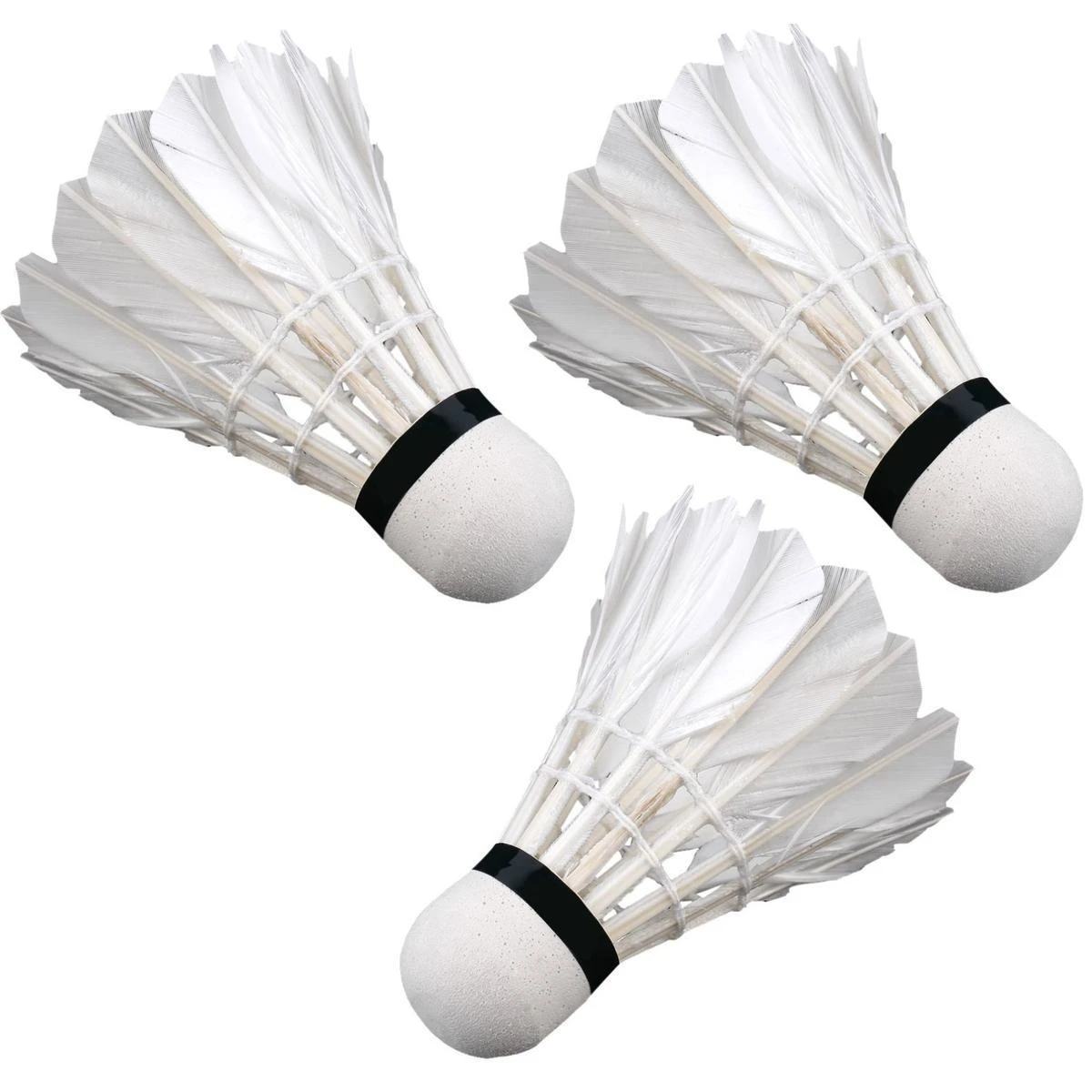 Enero badmintonas plunksniškais kamuoliukais baltos 3 vnt.