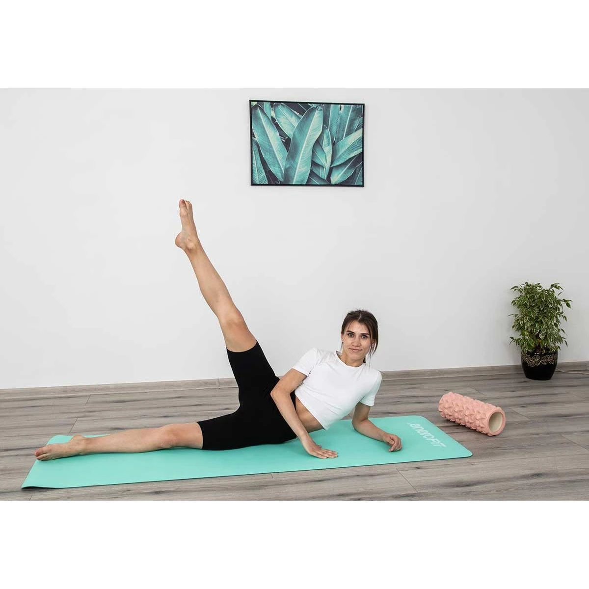 Kilimėlis sportui ir jogai Enero Fit, 183x61, mėlynas/juodas