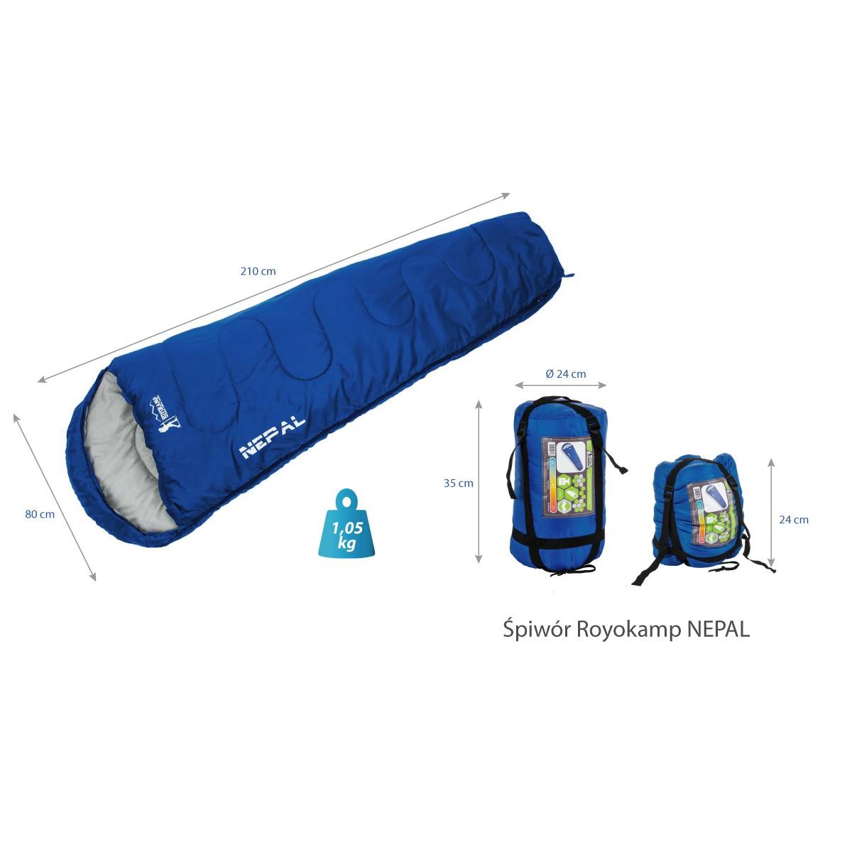 TURISTINIS MIEGMAIŠIS NEPAL SU KOMPRESIJA 210X80X50CM TAMSIAI MĖLYNAS ENERO CAMP 1045658
