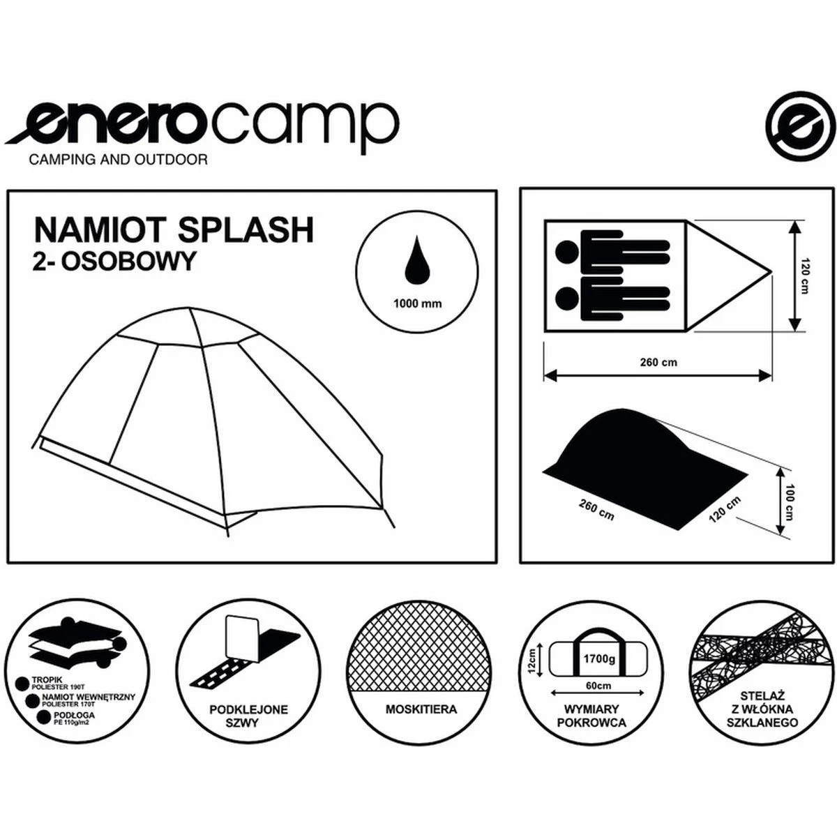 Enero Camp Turistinė palapinė Royokamp Splash With Tropic, 2 asmenims