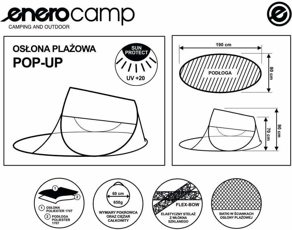 Enero Camp Savaime išsiskleidžianti palapinė-ežeras mėlyna