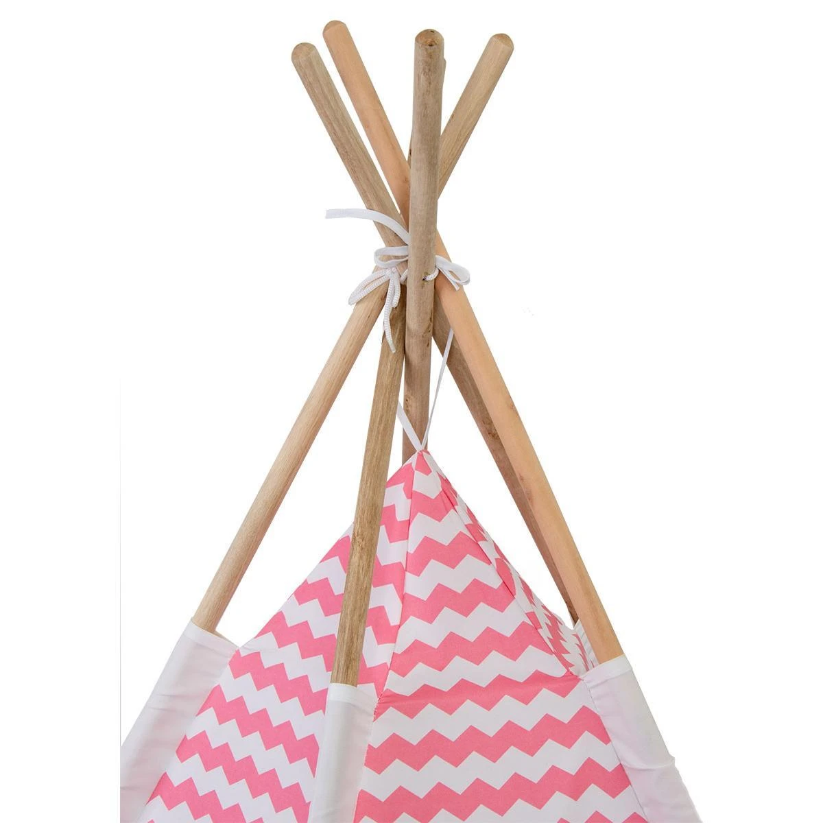 Vaikiška indėniška palapinė-vigvamas Enero Toys, rožinė/balta