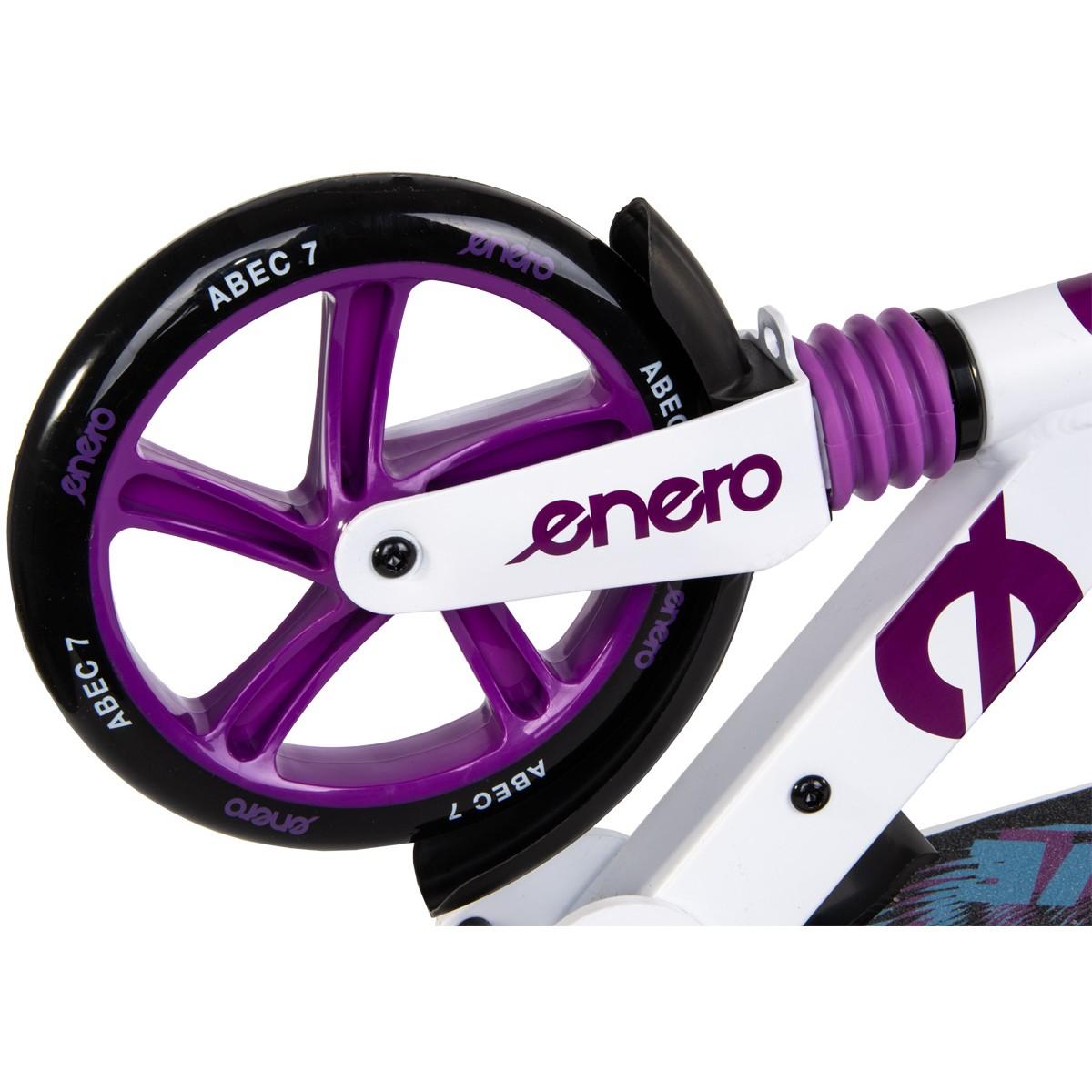 Miesto paspirtukas su amortizatoriumi Enero Wave, 200mm, violetinis