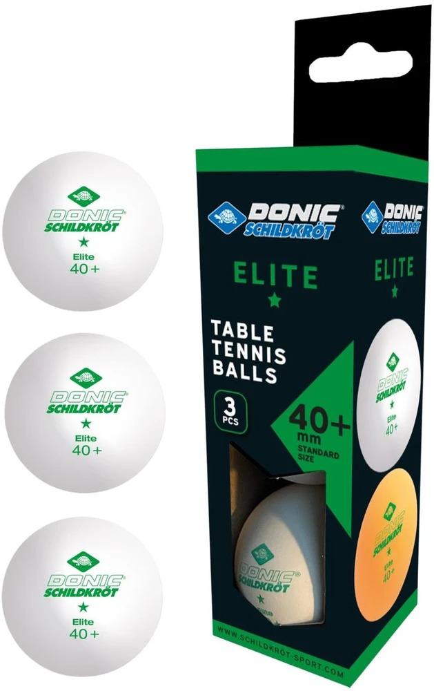 Ping teniso kamuoliukai Donic Elite * balti 3vnt