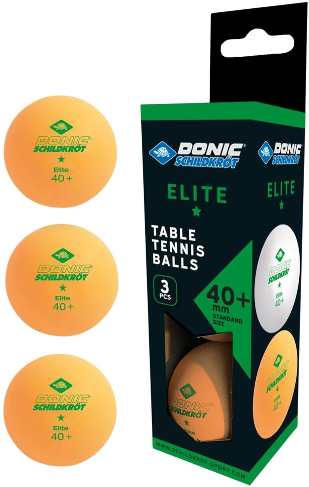 DONIC Elite stalo teniso kamuoliukai * Oranžiniai - 3 vnt.