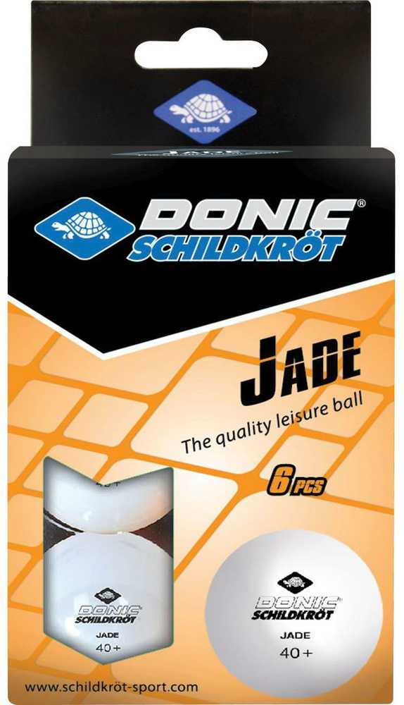 Ping teniso kamuoliukai Donic Jade 6 vnt balti
