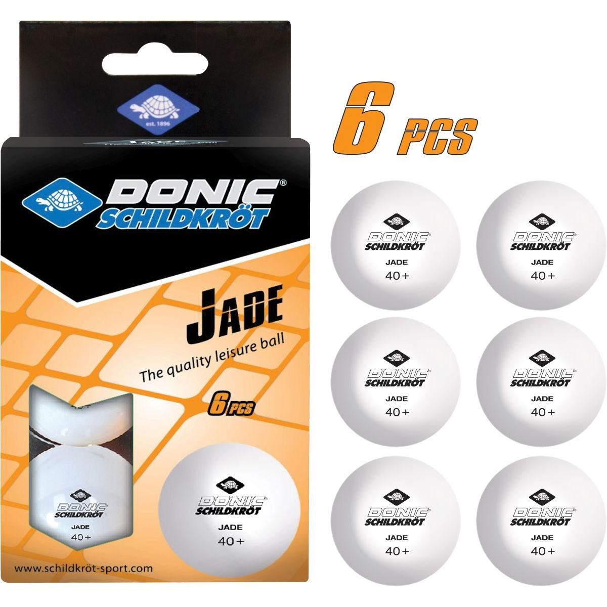 Ping teniso kamuoliukai Donic Jade 6 vnt balti