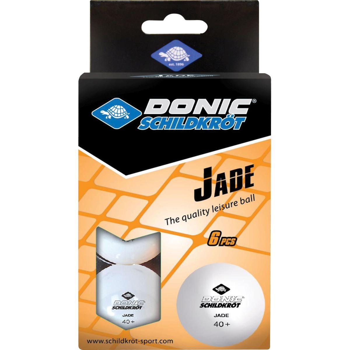Ping teniso kamuoliukai Donic Jade 6 vnt balti