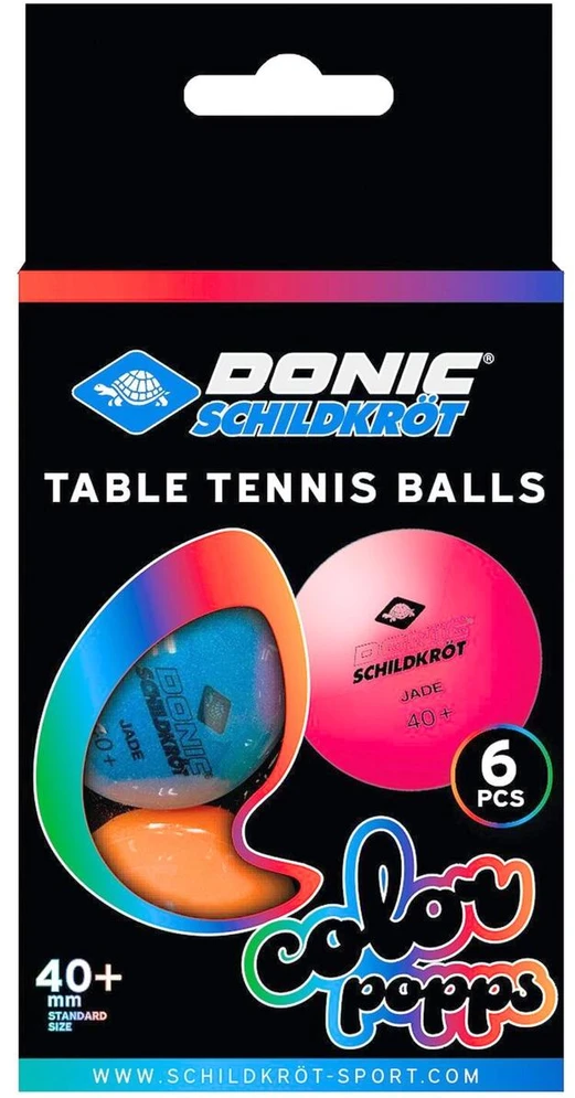 Stalo teniso kamuoliukai DONIC P40+ Colour 6vnt