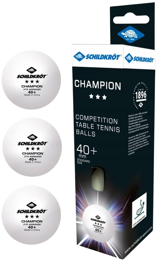 Stalo Teniso Kamuoliukai Donic Champion 40 3vnt Balta 608540