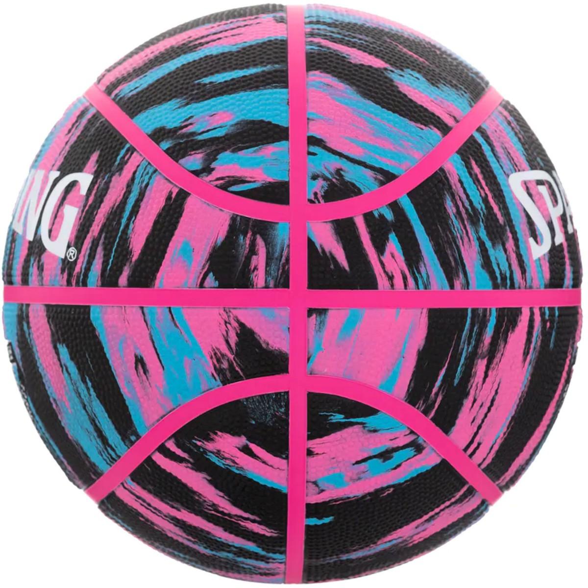 Krepšinio kamuolys Spalding NBA Marble, 7 dydis, rožinis