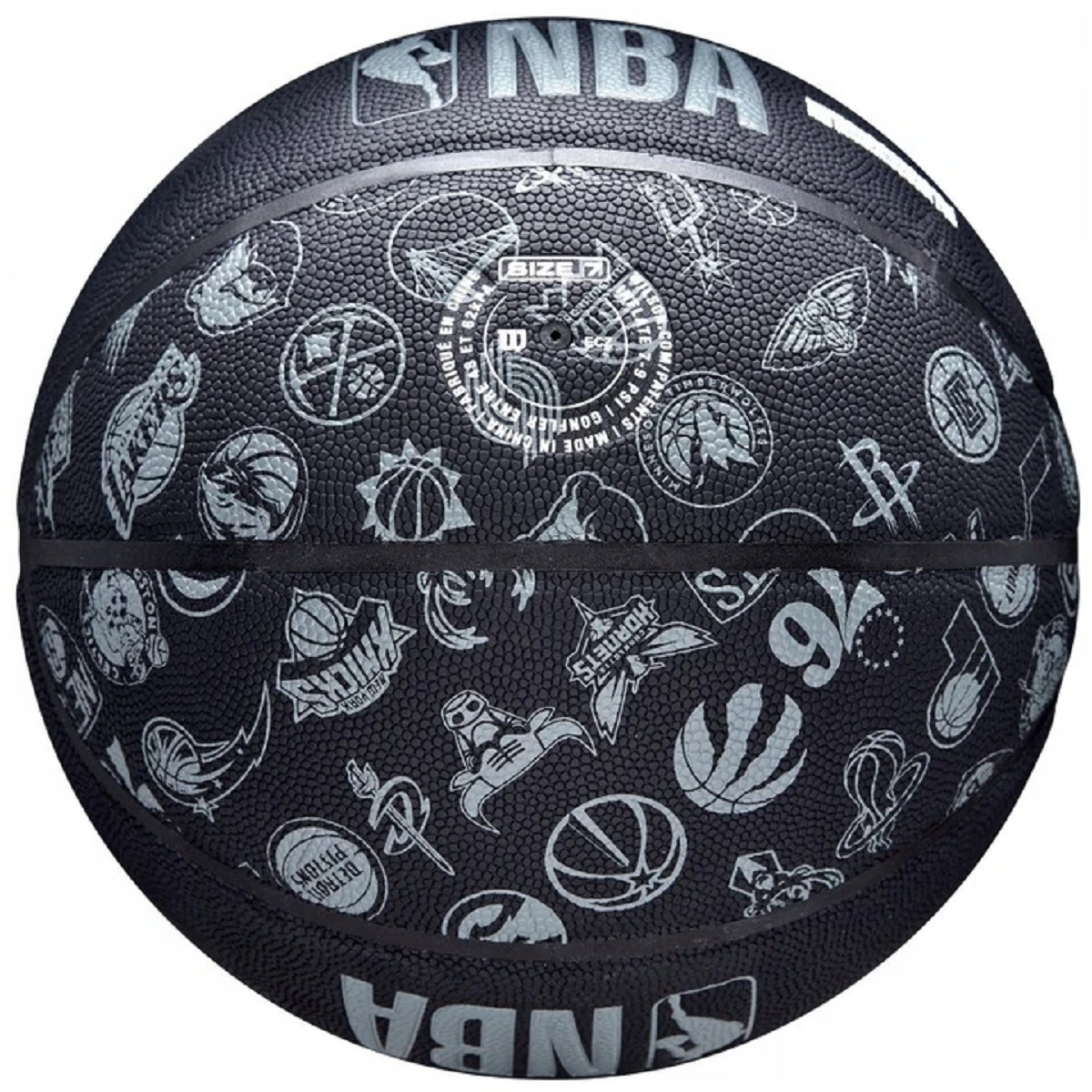 WILSON NBA ALL TEAM Juodas krepšinio kamuolys