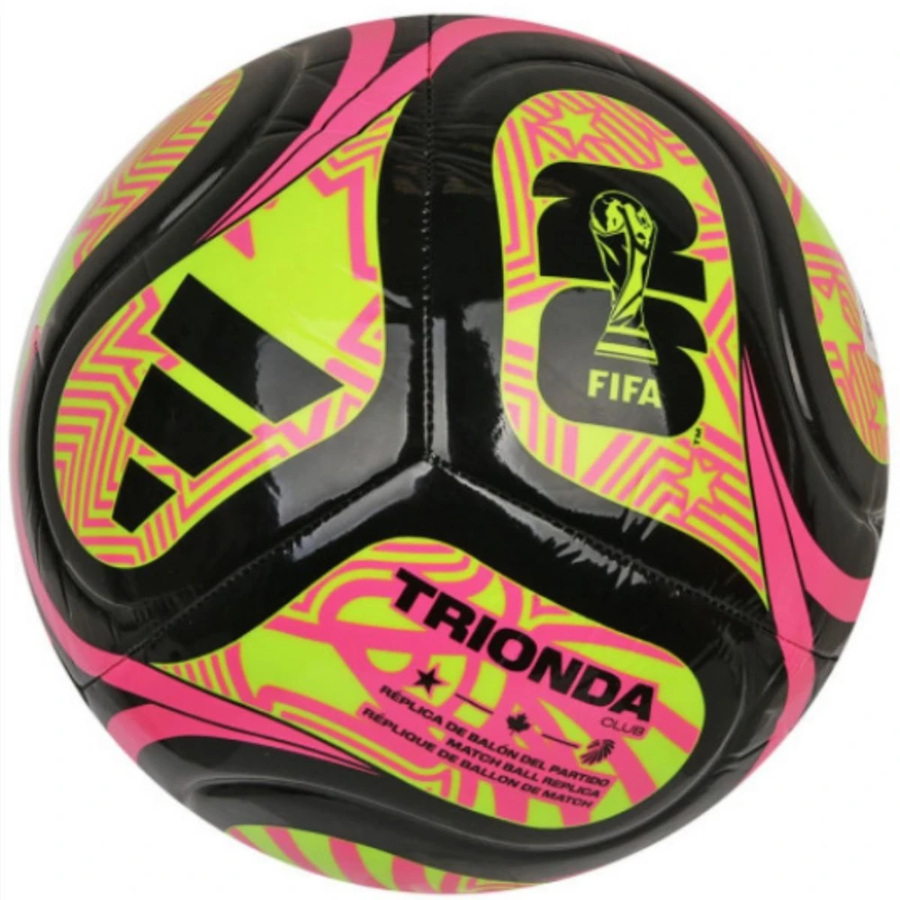adidas World Cup 26 Trionda klubinis futbolo kamuolys Juodos, Rožinės ir Žalios JD8053